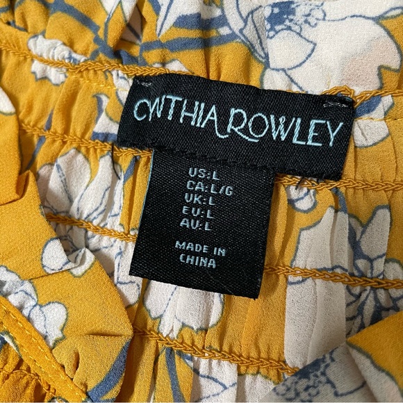 Cynthia Rowley smocked neck tie top. NWOT - Picture 4 of 6